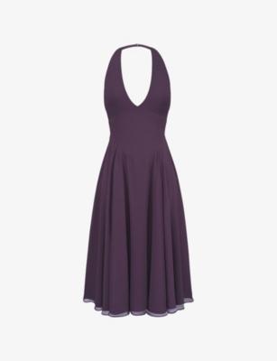 Solada Halter Georgette Woven Sundress by HOUSE OF CB