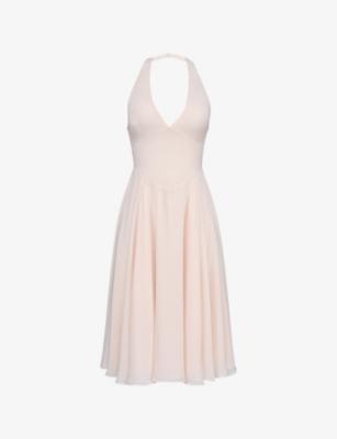Solada Halter Georgette Woven Sundress by HOUSE OF CB