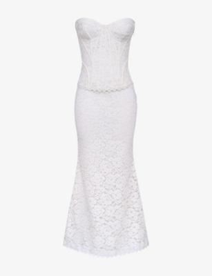 Solaine Corded Lace Maxi Dress by HOUSE OF CB
