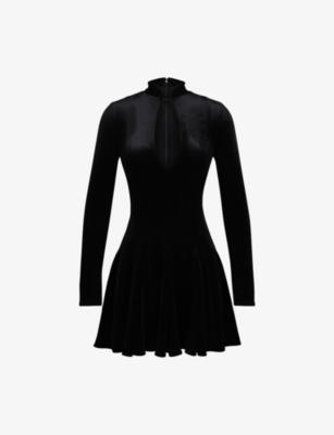 Stella Cut-Out Stretch-Velvet Mini Dress by HOUSE OF CB