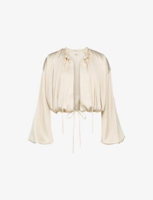 Talia Tie-Neck Satin Blouse by HOUSE OF CB