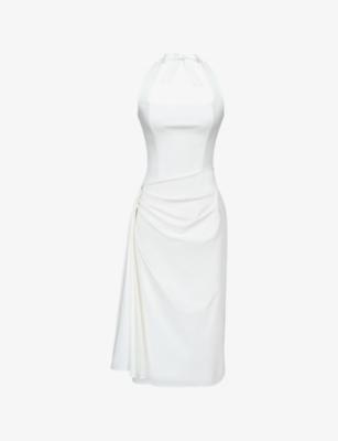 Tallulah Halterneck Cotton Midi Dress by HOUSE OF CB
