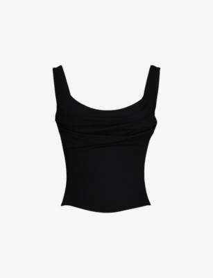 The Drape Neck Jersey Corset Top by HOUSE OF CB