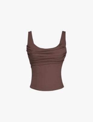 The Drape Neck Jersey Corset Top by HOUSE OF CB