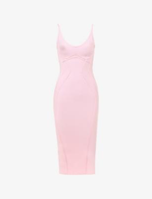 The Sculpt Halter-Neck Bandage Stretch-Woven Midi Dress by HOUSE OF CB