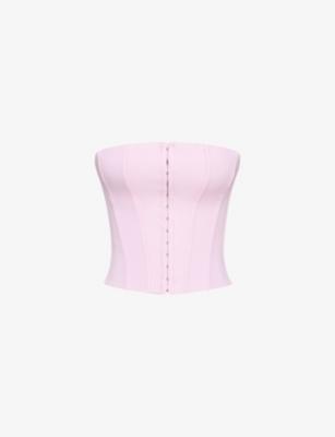 The Strapless Stretch-Woven Corset Top by HOUSE OF CB