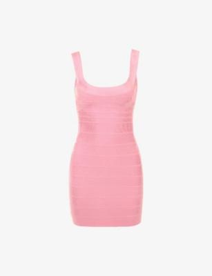 The Supermodel Halter-Neck Bandage Stretch-Woven Mini Dress by HOUSE OF CB