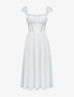 Thea Puff-Sleeved Lyocell Maxi Dress by HOUSE OF CB