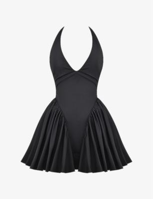 Valentia plunge-neck stretch-cotton mini dress by HOUSE OF CB