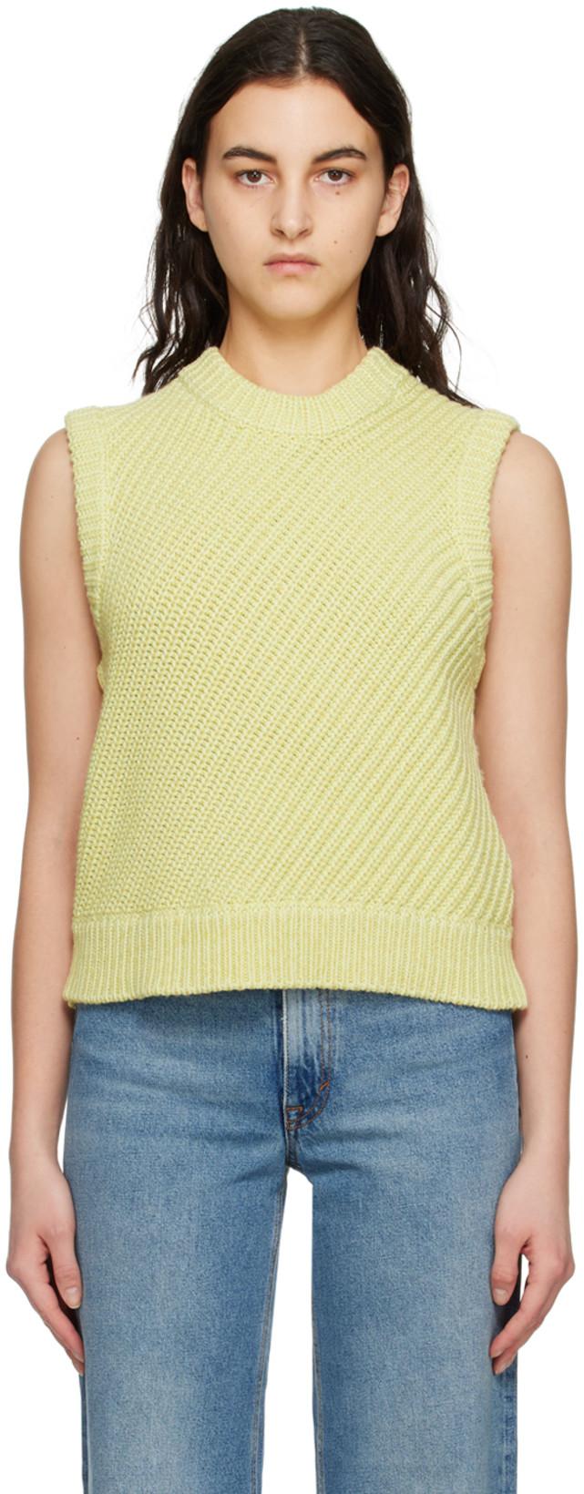 Yellow Mouliné Vest by HOUSE OF DAGMAR