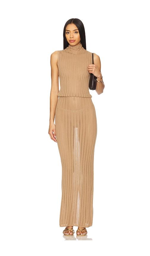 House of Harlow 1960 x REVOLVE Alani Maxi Knit Dress in Taupe by HOUSE OF HARLOW 1960