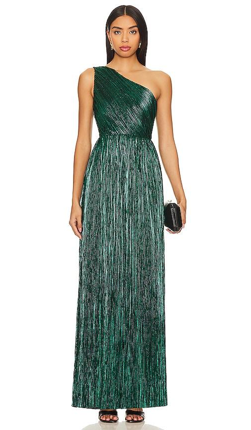 House of Harlow 1960 x REVOLVE Claire Pleated Gown in Green by HOUSE OF HARLOW 1960