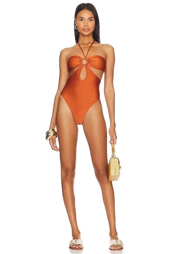 House of Harlow 1960 x REVOLVE Gunner One Piece in Metallic Copper by HOUSE OF HARLOW 1960