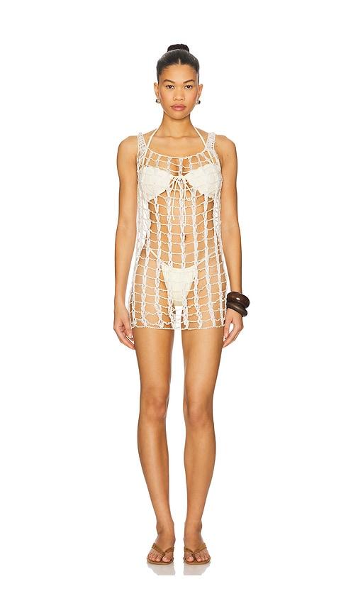 House of Harlow 1960 x REVOLVE Neeka Beaded Mini Dress in Ivory by HOUSE OF HARLOW 1960