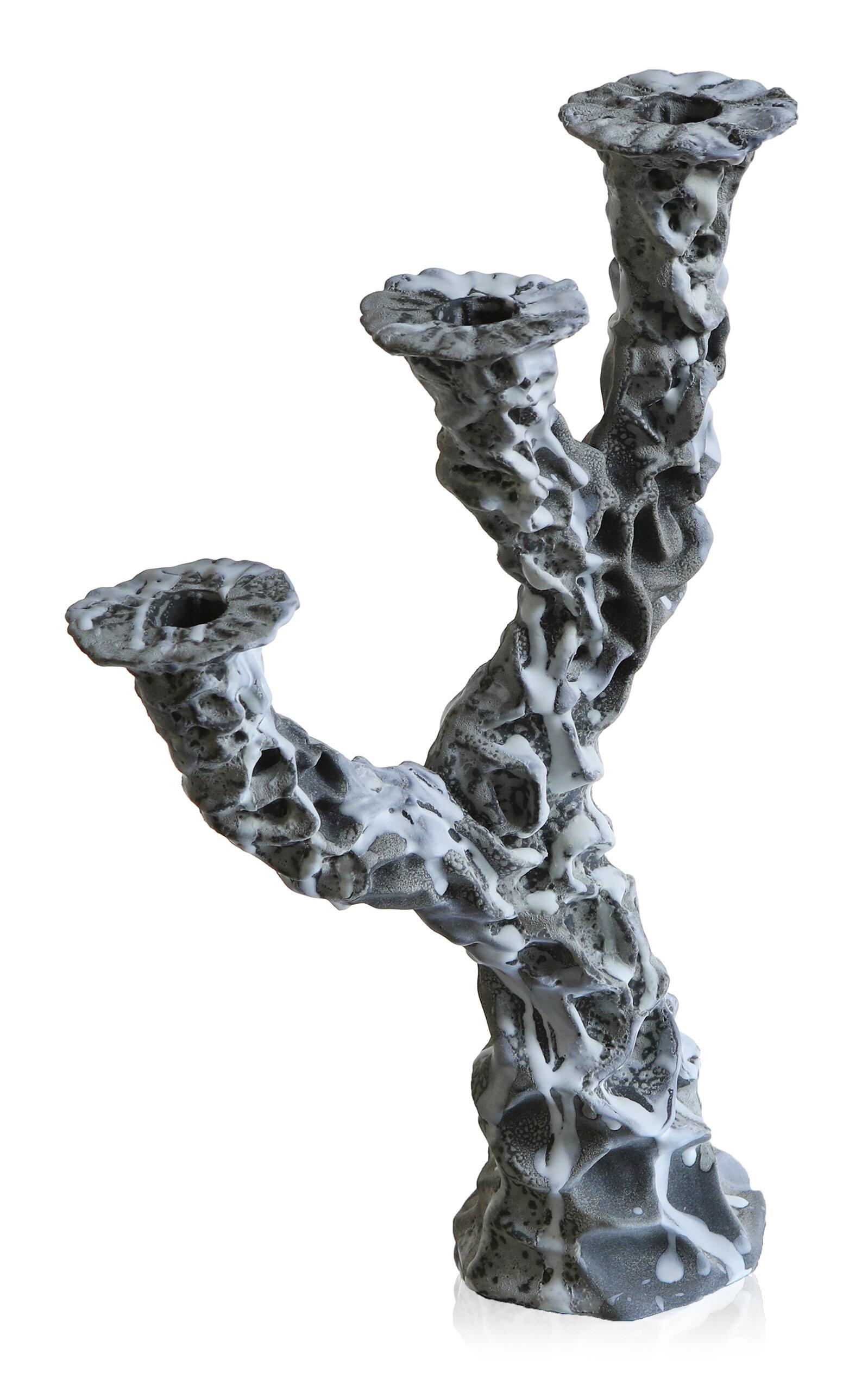 House of Quentin Jones - Three Wishes Candle Holder- Volcanic Grey - Grey - Moda Operandi by HOUSE OF QUENTIN JONES