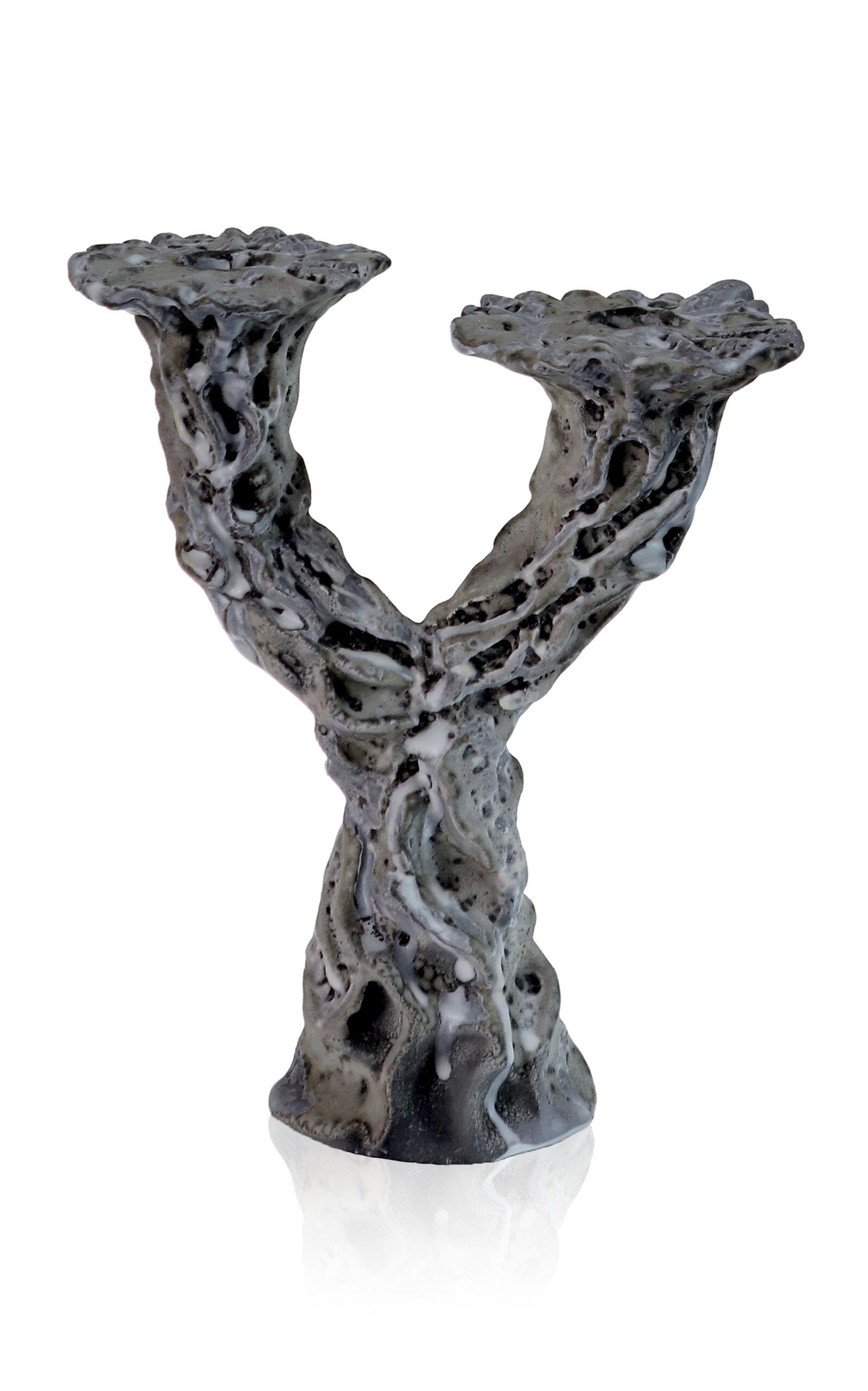 House of Quentin Jones - Two Wishes Candle Holder- Volcanic Grey - Grey - Moda Operandi by HOUSE OF QUENTIN JONES