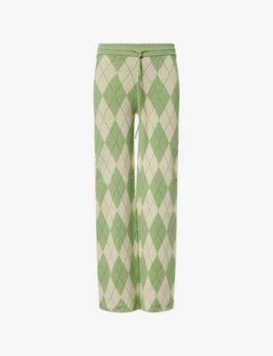 Argyle Knitted Cotton Trousers by HOUSE OF SUNNY