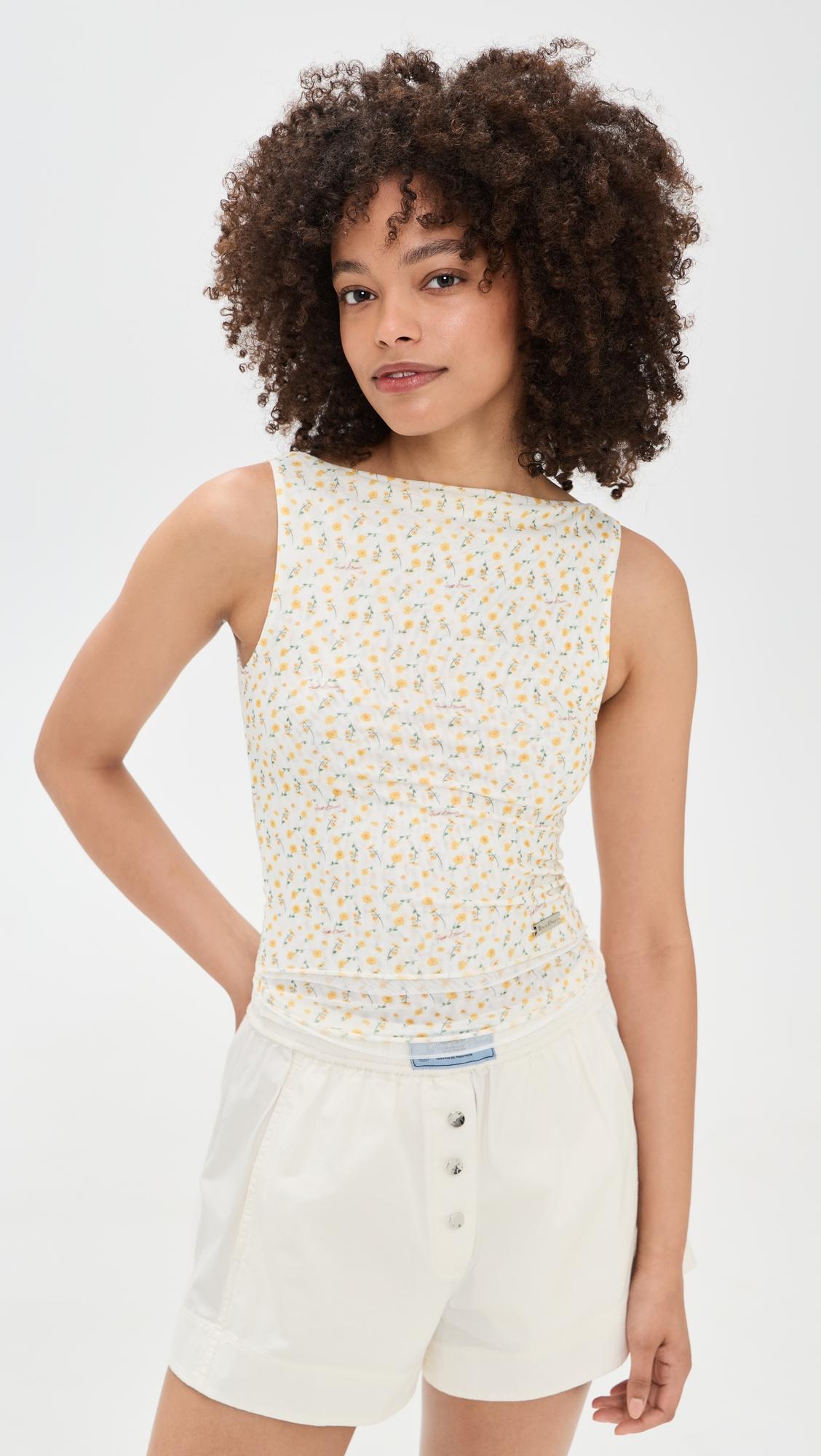 Double Layer Buttercup Mesh Top by HOUSE OF SUNNY