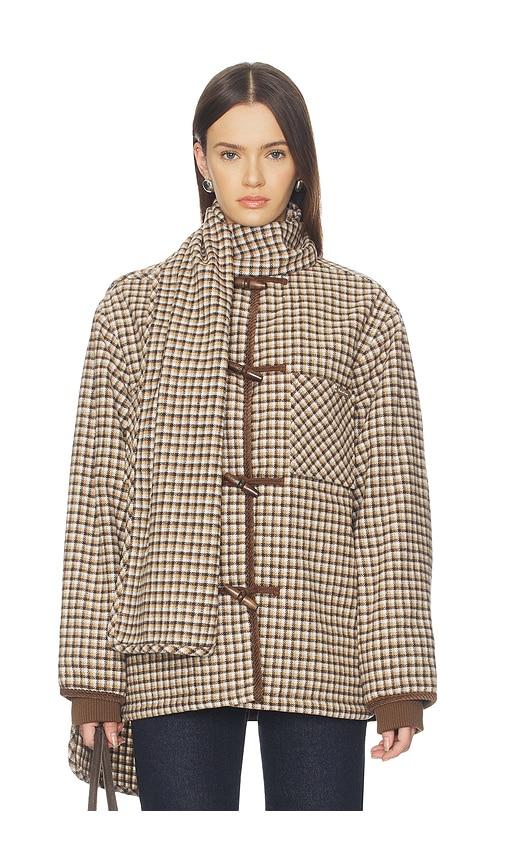 House of Sunny Retro Blanket Jacket in Brown,Tan by HOUSE OF SUNNY
