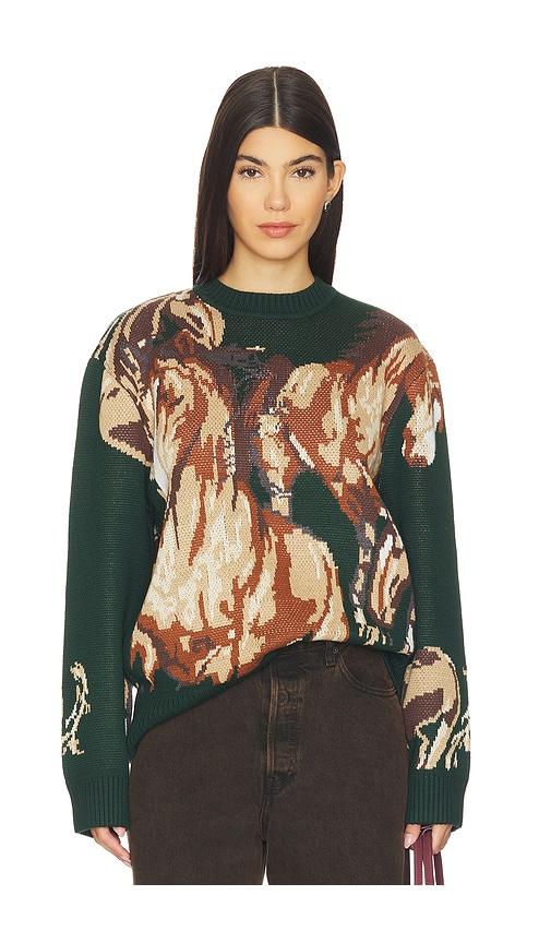 House of Sunny Wild Horses Sweater in Green by HOUSE OF SUNNY