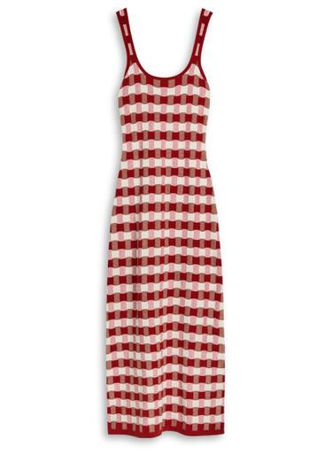 Picnic Hockney checked cotton-knit midi dress by HOUSE OF SUNNY
