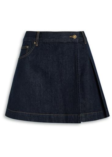 Pleated denim mini skirt by HOUSE OF SUNNY