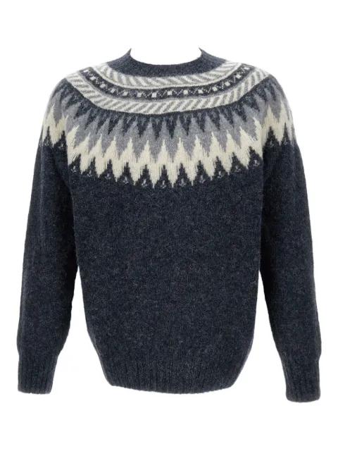 fair-isle pattern crew-neck sweater by HOWLIN'