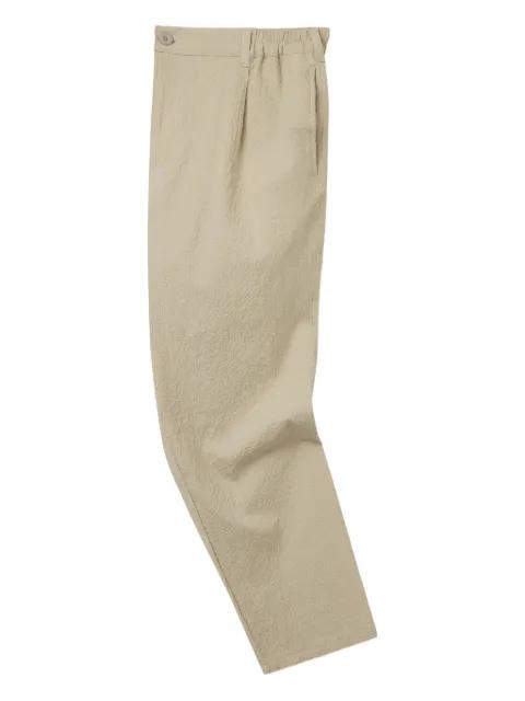 textured stretch-cotton trousers by HOWLIN'