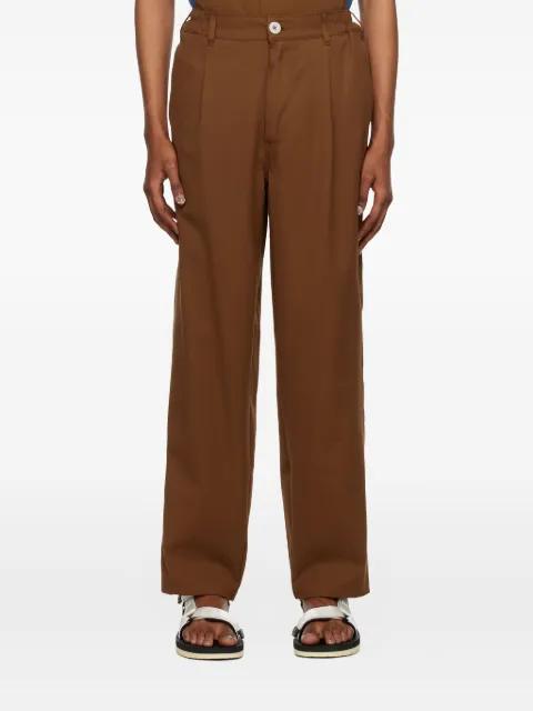textured stretch-cotton trousers by HOWLIN'