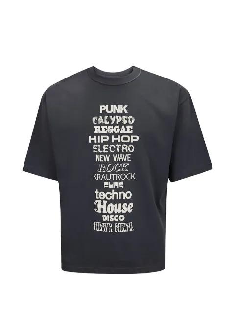 Calypso music-print stud-embellished t-shirt by HTC LOS ANGELES