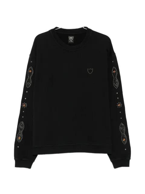 Moustache stud-embellished sweatshirt by HTC LOS ANGELES