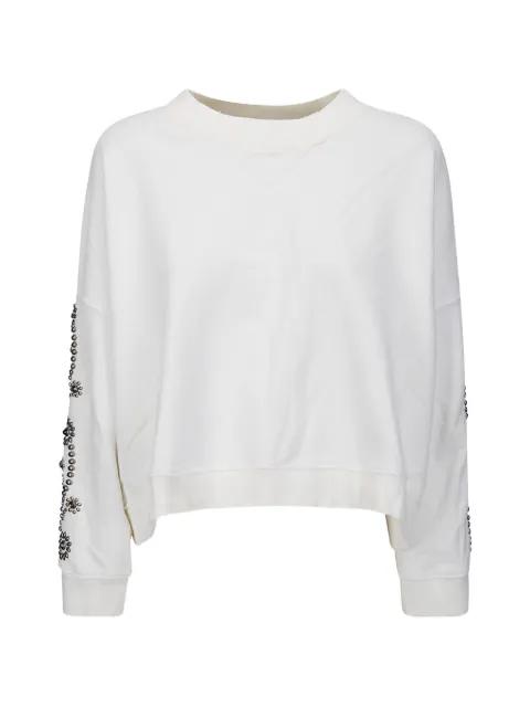 stud-embellished paisley-pattern sweatshirt by HTC LOS ANGELES