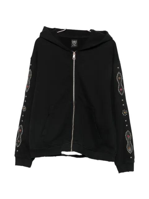 stud-embellished zip-up hoodie by HTC LOS ANGELES