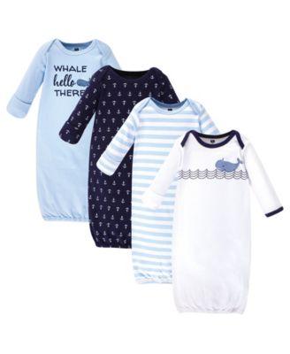 Baby Boys Hudson Four-Piece Set of Interlock Gowns by HUDSON BABY
