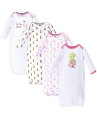 Baby Girls 4Pk Interlock Gowns by HUDSON BABY