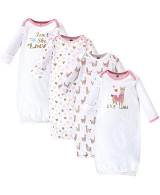 Baby Girls 4Pk Interlock Gowns by HUDSON BABY