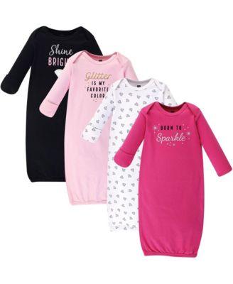 Baby Girls 4Pk Interlock Gowns by HUDSON BABY