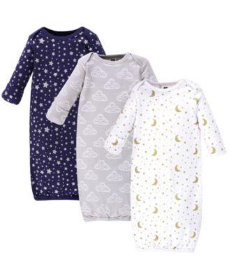 Baby Unisex 3Pk Interlock Gowns by HUDSON BABY