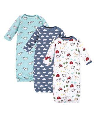 Quilted Cotton Gowns 3pk by HUDSON BABY