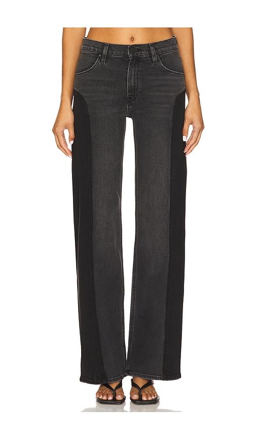 Hudson Jeans Lexi Seamed Wide Leg Jeans in Black by HUDSON JEANS