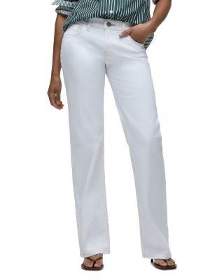 Kelli Low Rise Loose Straight Jeans in White by HUDSON JEANS