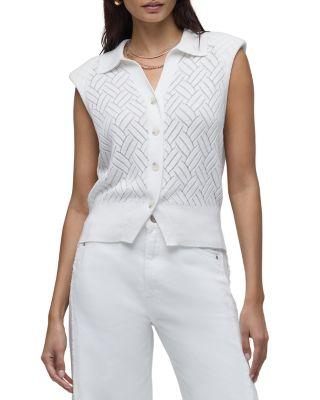 Knitted Sleeveless Collared Top by HUDSON JEANS