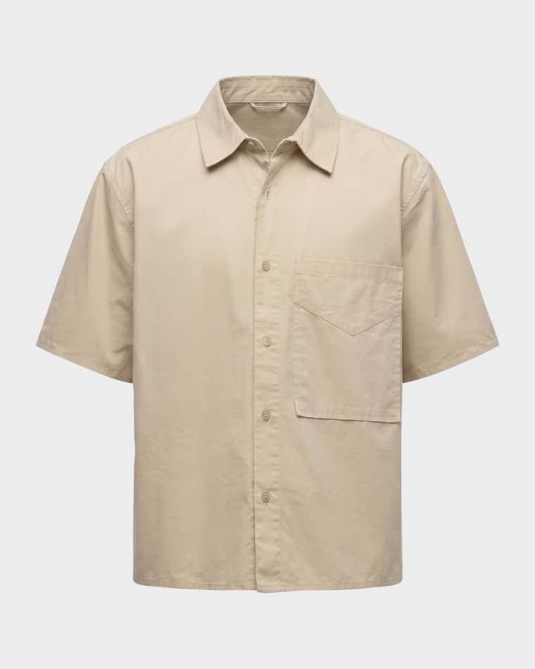 Men's Cotton Oversized-Pocket Short-Sleeve Shirt by HUDSON JEANS