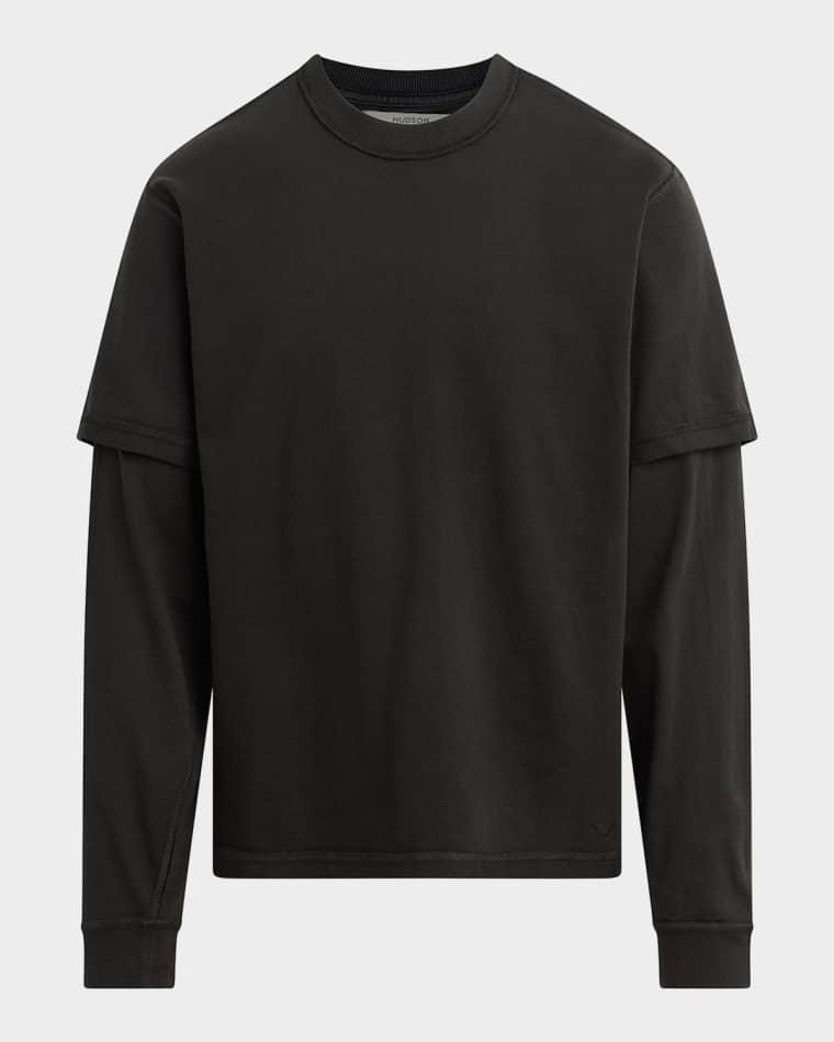 Men's Hybrid Cotton Long-Sleeve T-Shirt by HUDSON JEANS