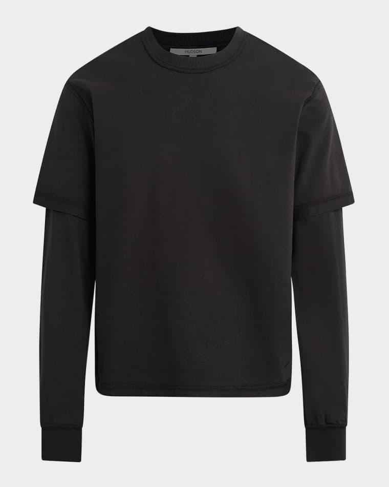 Men's Hybrid Long-Sleeve T-Shirt by HUDSON JEANS