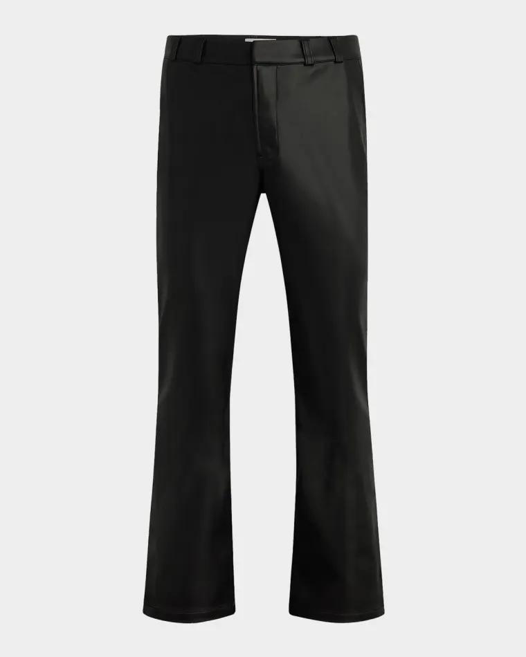 Men's Walker Vegan Leather Kick-Flare Pants by HUDSON JEANS