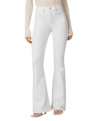 Petite Holly High Rise Flare Jeans in White by HUDSON JEANS