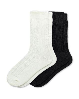 Cable Ribbed Boot Socks by HUE