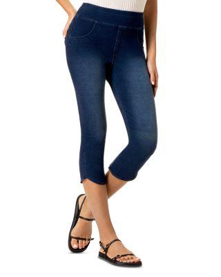 Game Changing Tulip Hem Denim Leggings by HUE