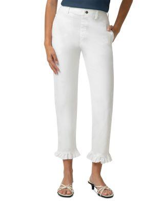 Ultra Soft Ruffled Denim Skimmer Pants by HUE